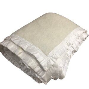 King Blanket Pure Mohair Pile Ivory Rare ST. ALBANS Australia $900USD Never Used